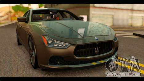 Maserati Ghibli S 2014 v1.0 SA Plate for GTA San Andreas