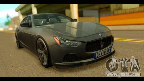 Maserati Ghibli S 2014 v1.0 EU Plate for GTA San Andreas