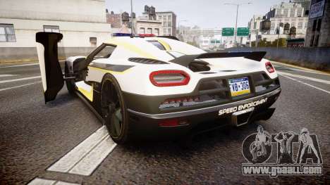 Koenigsegg Agera 2013 Police [EPM] v1.1 Low Qual for GTA 4