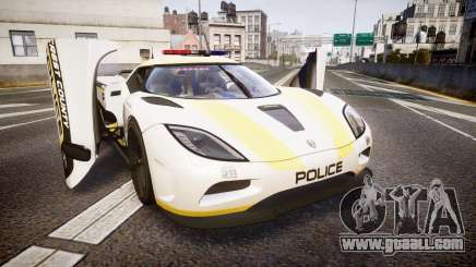 Koenigsegg Agera 2013 Police [EPM] v1.1 Low Qual for GTA 4