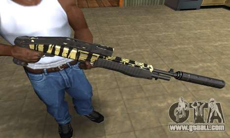 Gold Lines Combat Shotgun for GTA San Andreas
