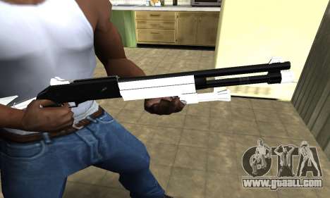 White with Black Shotgun for GTA San Andreas