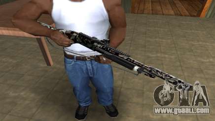Black Flowers Shotgun for GTA San Andreas