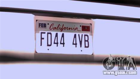 CA & NV License Plates for GTA San Andreas