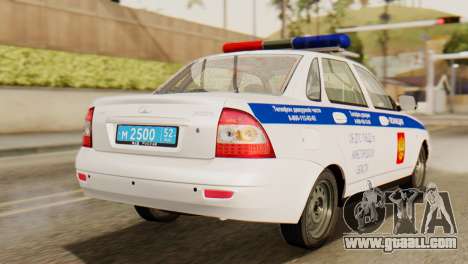 Lada 2170 Priora traffic police of the Nizhniy N for GTA San Andreas