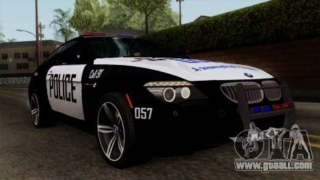BMW M6 E63 Police Edition for GTA San Andreas