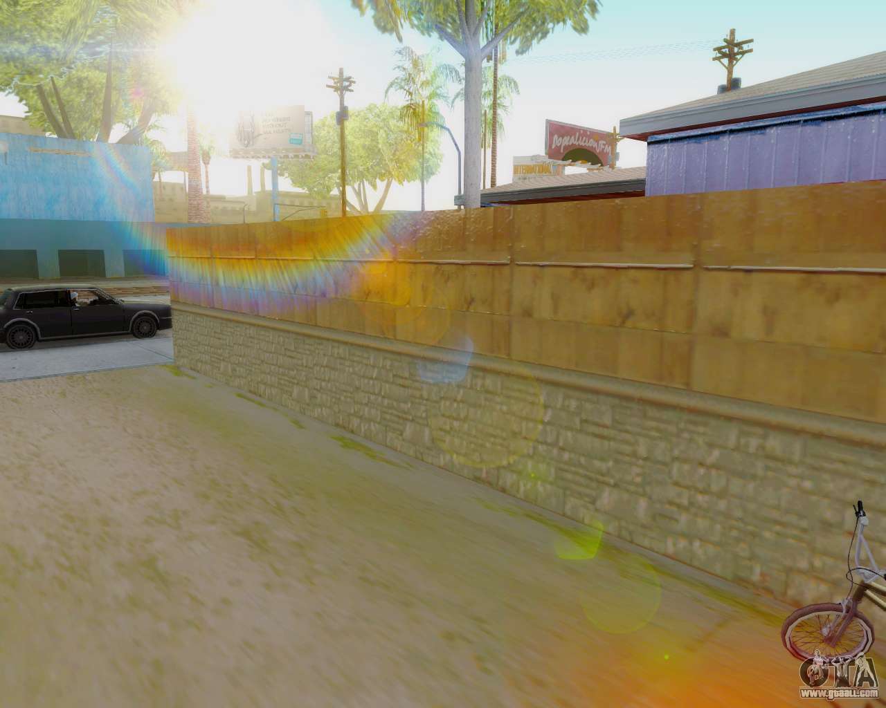 How do I get rid of this reflection glare on GTA San Andreas (Sony
