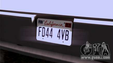 CA & NV License Plates for GTA San Andreas