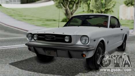 Ford Mustang Fastback 289 1966 for GTA San Andreas
