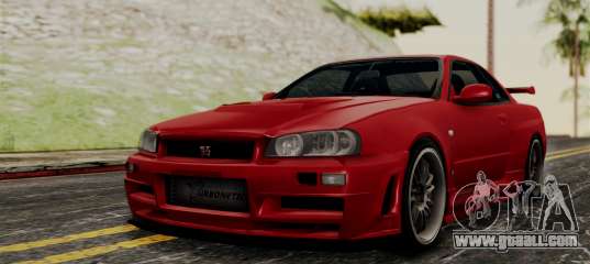 Nissan Skyline GT-R R34 2012 for GTA San Andreas