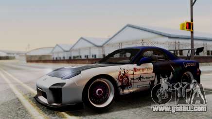 Mazda RX-7 Black Rock Shooter Itasha for GTA San Andreas