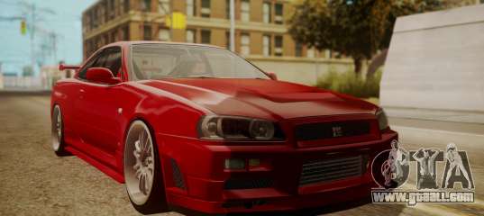 Nissan Skyline R34 FnF 4 v1.1 for GTA San Andreas