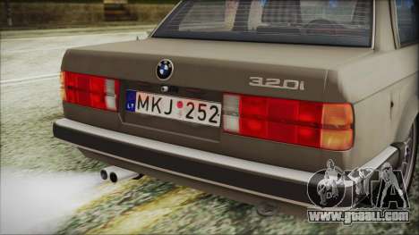 BMW 320i E21 1985 LT Plate for GTA San Andreas