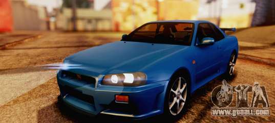 Nissan Skyline GT-R R34 V-spec 1999 for GTA San Andreas