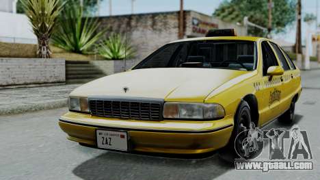 Chevrolet Caprice 1991 Taxi for GTA San Andreas