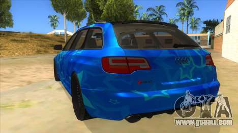 Audi RS6 Blue Star Badgged for GTA San Andreas