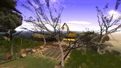 The construction of the bridge, and dense forest for GTA San Andreas
