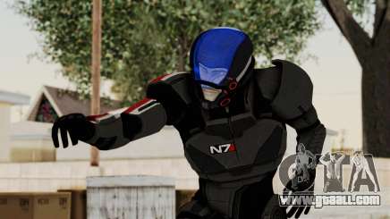 ME2 Shepard Default N7 Armor with Capacitor Helm for GTA San Andreas