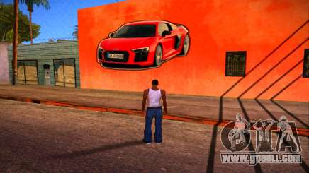 Audi R8 Wall Grafiti for GTA San Andreas