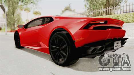 Lamborghini Huracan 2014 Stock for GTA San Andreas