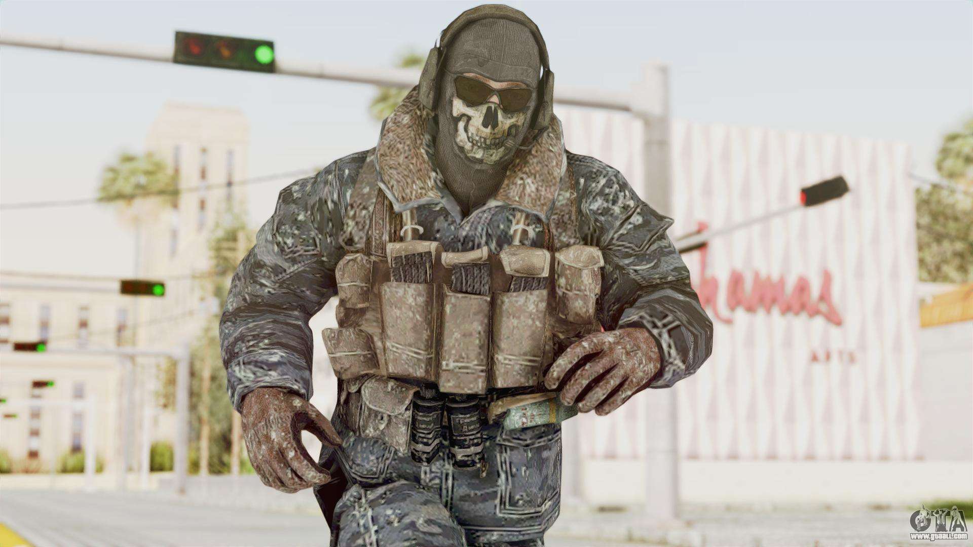 Download Ghost's mask from Call Of Duty: Modern Warfare 2 (2022) for GTA 5
