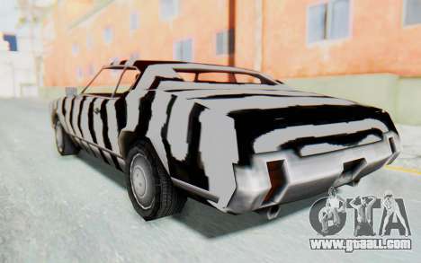 White Zebra Sabre Turbo for GTA San Andreas