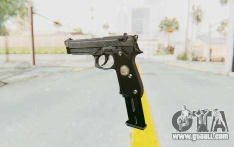 Tariq Iraqi Pistol Back v1 Silver Long Ammo for GTA San Andreas