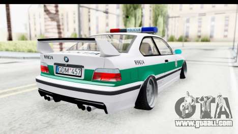 BMW M3 E36 Stance Lithuanian Police for GTA San Andreas