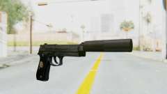 Tariq Iraqi Pistol Back v1 Black Silenced for GTA San Andreas