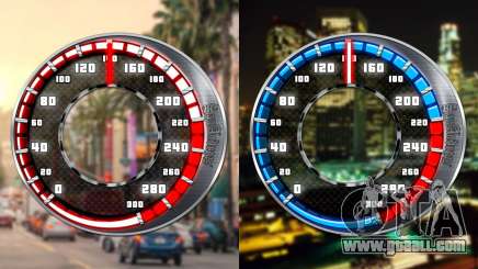Speedometer GTA SA Style V16x9 (widescreen) for GTA San Andreas