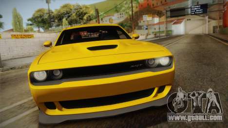 Dodge Challenger Hellcat 2015 for GTA San Andreas