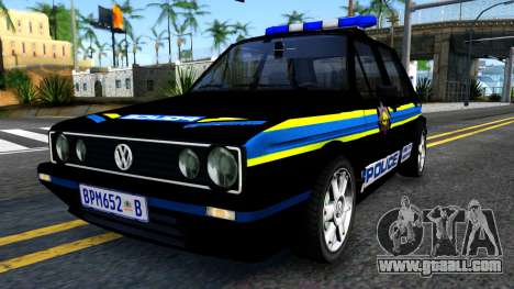 Volkswagen Golf Black South African Police for GTA San Andreas