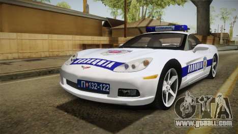 Chevrolet Corvette C6 Serbian Police for GTA San Andreas