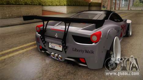 Ferrari 458 Liberty Walk Performance for GTA San Andreas