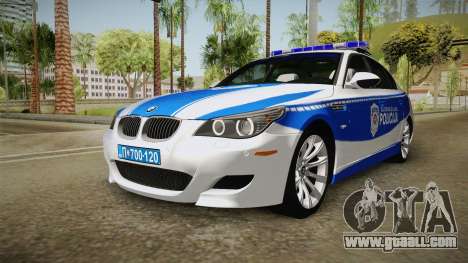 BMW M5 E60 Saobracajna Policija for GTA San Andreas