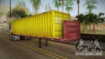 Yellow Trailer Container HD for GTA San Andreas