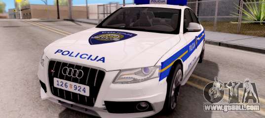 Audi S4 Croatian Police Car for GTA San Andreas