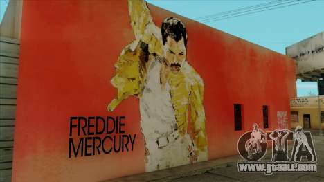 Freddie Mercury Art Wall for GTA San Andreas