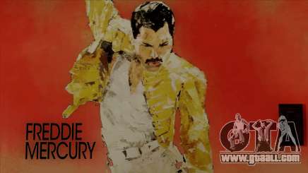 Freddie Mercury Art Wall for GTA San Andreas