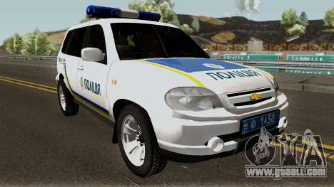 Chevrolet Niva GLC 2009 Ukraine Police White for GTA San Andreas