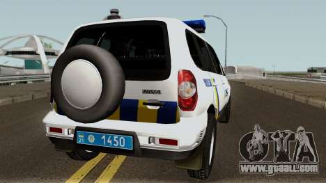 Chevrolet Niva GLC 2009 Ukraine Police White for GTA San Andreas