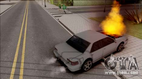 Peds Afraid of the Burning Car for GTA San Andreas