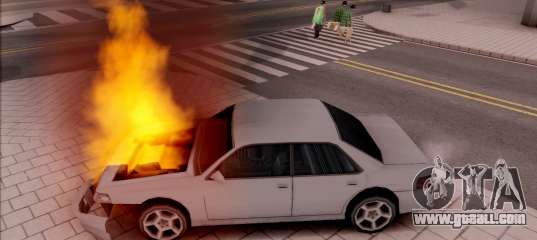Peds Afraid of the Burning Car