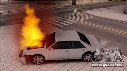 Peds Afraid of the Burning Car for GTA San Andreas