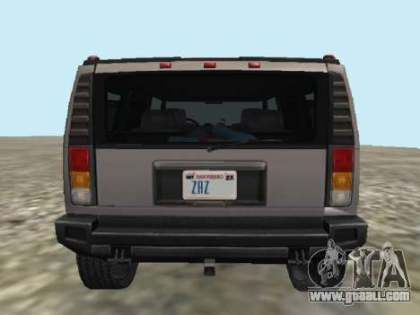 Hummer H2 CSI:Miami for GTA San Andreas