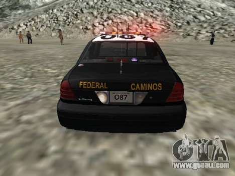 Ford CrownPolicia Federal de Caminos MX for GTA San Andreas