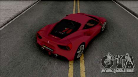 Ferrari 488 GTB Red for GTA San Andreas