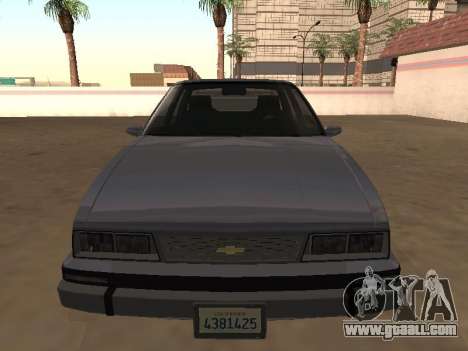 1988 Chevrolet Cavalier Sedan for GTA San Andreas