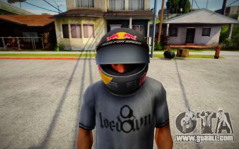 Racing Helmet Red Bull for GTA San Andreas