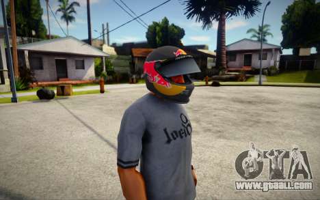 Racing Helmet Red Bull for GTA San Andreas